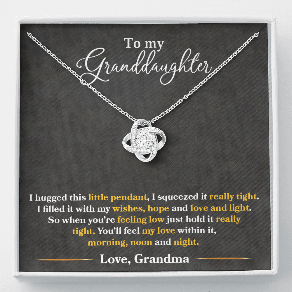 Granddaughter - I Hugged The Little Pendant - Love Grandma