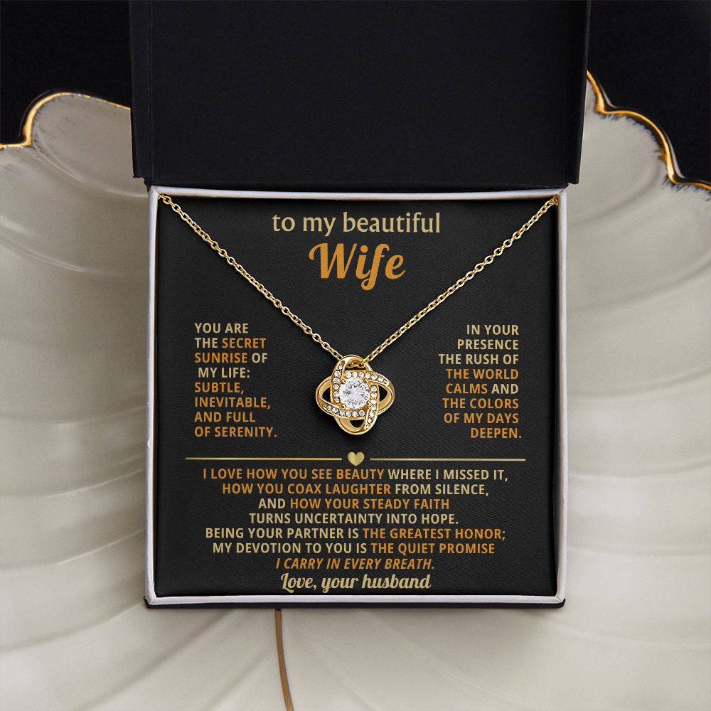 To My Beautiful Wife - You Are The Secret Sunrise Of My Life - Love Your Husband