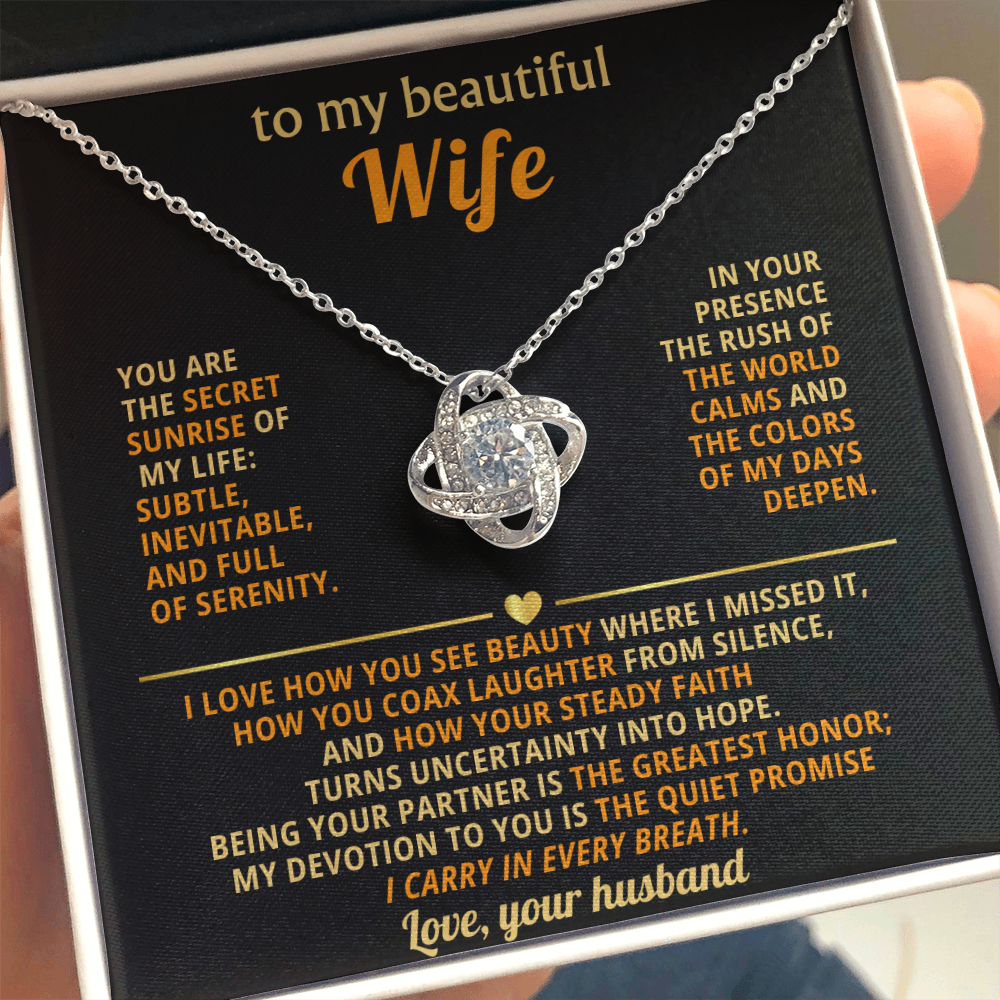 To My Beautiful Wife - You Are The Secret Sunrise Of My Life - Love Your Husband