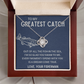 The Greatest Catch - Love Your Fisherman - Love Knot Necklace