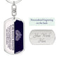 My Badass Daughter - Dog Tag KeyChain - INCLUDES FREE SHIPPING