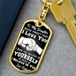 Daughter - Never Forget I Love - Dog Tag Keychain