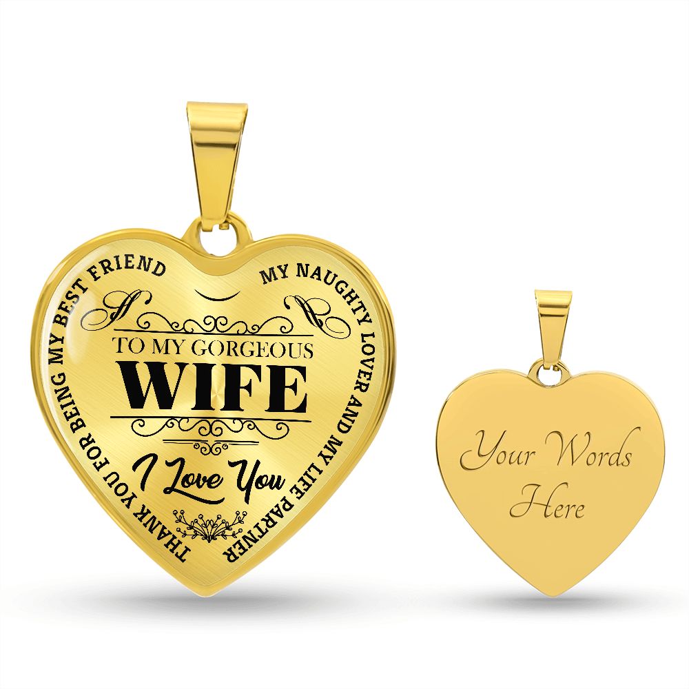 To My Gorgeous Wife - Black Text