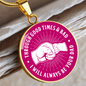 Through Good Times & Bad - Dark Pink Necklace