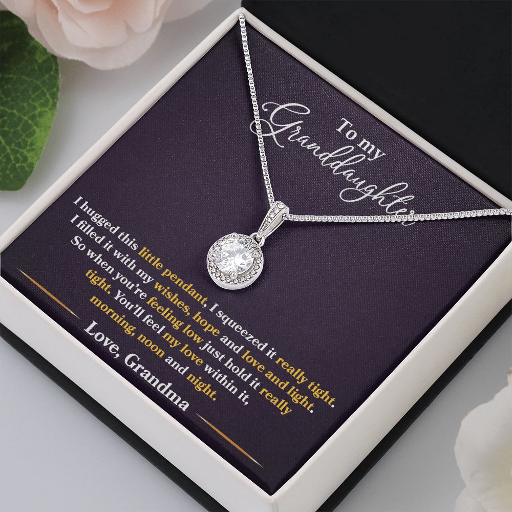 I Hugged This Little Pendant - Love Grandma - Eternal Hope Necklace