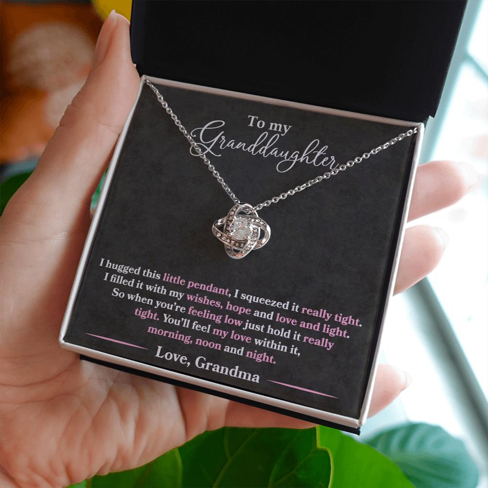 Granddaughter - I Hugged This Little Pendant - Love Grandma