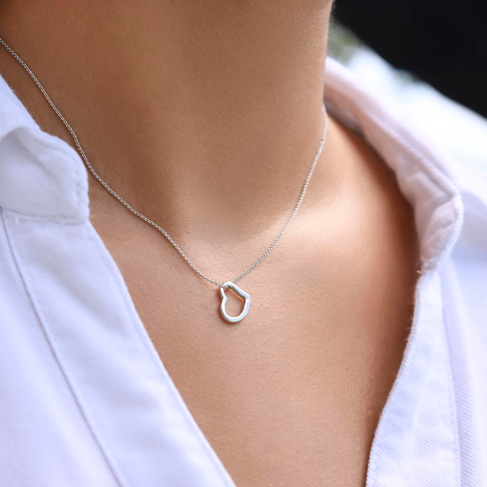 Daughter - Someday When The Pages Of My Life End - Delicate Heart Necklace